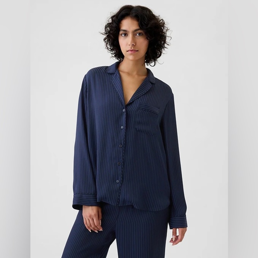 Gap Body Satin Striped Pajama Set